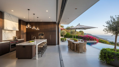 Modern Kitchen Interior Space Background