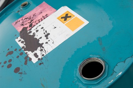 Open chemical barrelの写真素材