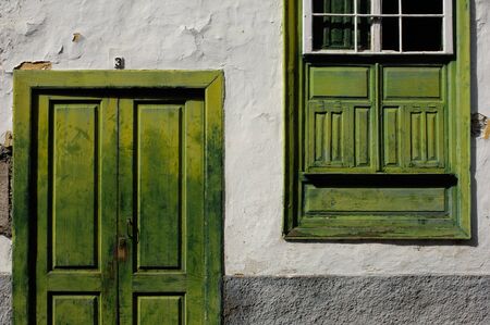 Facade of a house in Tenerifeの写真素材