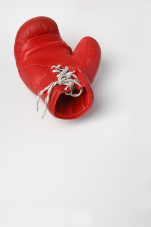Red boxing gloveの写真素材