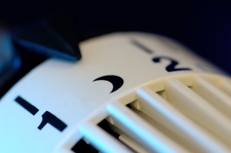 Heater regulation with symbol of the moonの写真素材