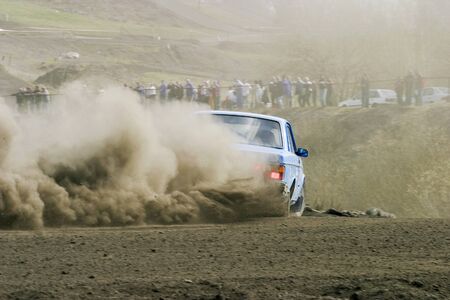 Rally car in a raceのeditorial素材