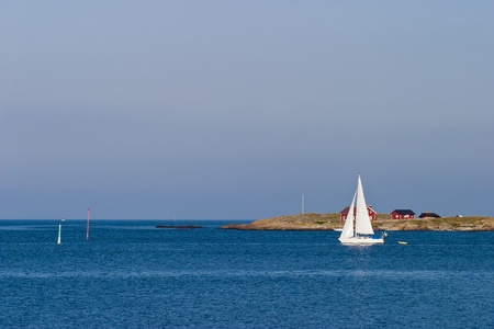 Sailboats in the summer archipelagoの写真素材