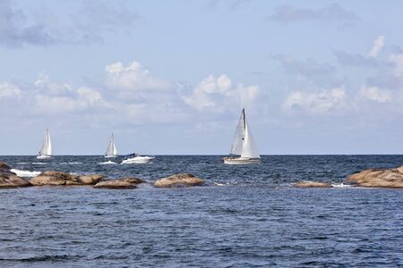 Pleasure boats at sea