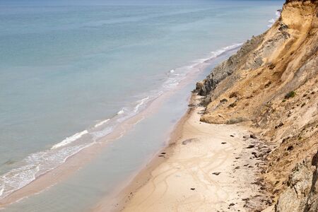 Cliff erosion at the coastlineの写真素材