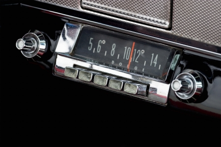 Car Radio in a old american carのeditorial素材