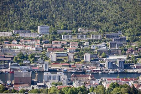 Apartment buildings in the cityの写真素材