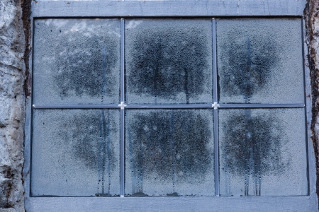 Moist stained glass church window