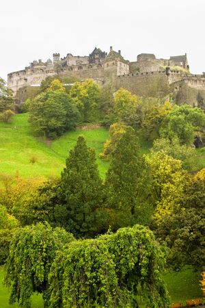 Edinburgh castle in autumn colorのeditorial素材