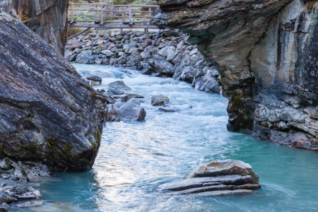 Mountain river through a canyon