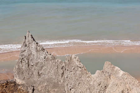 Cliff erosion at the coastlineの写真素材