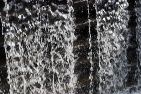 Waterfall from a lock gateの写真素材