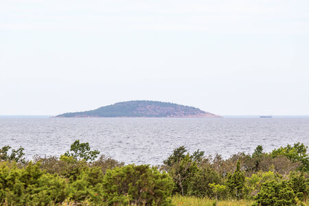 Blue virgin an island in the Baltic Seaの写真素材