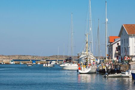 Boats moored at the quaysideのeditorial素材