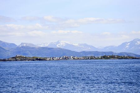 Coast village at the rocky coastlineの写真素材
