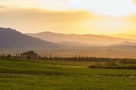 View of an Italian rural landscapeの写真素材
