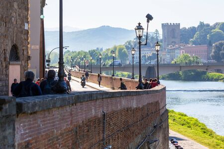 View of the Arno River in Florenceの写真素材