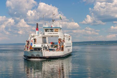 Car ferry on the lake Vattern in Sweden in the summerのeditorial素材