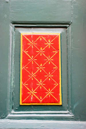 Old painting pattern on the doorの写真素材