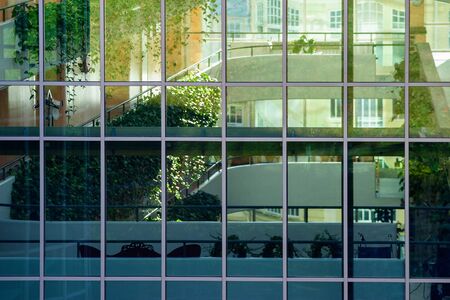 Office building with a glass facade