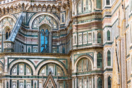 Ornate faÃ§ade on Cattedrale di Santa Maria del Fioreの写真素材