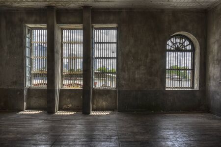 The interior room of an abandoned house. high dynamic range processedの写真素材