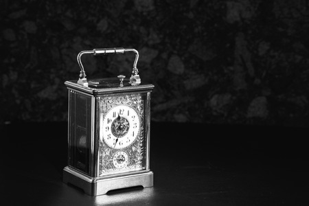 Still life of luxury clock. Black & White imageの写真素材