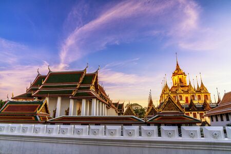 Loha Prasat Metal Palace in Wat ratchanadda, Bangkok, Thailandのeditorial素材