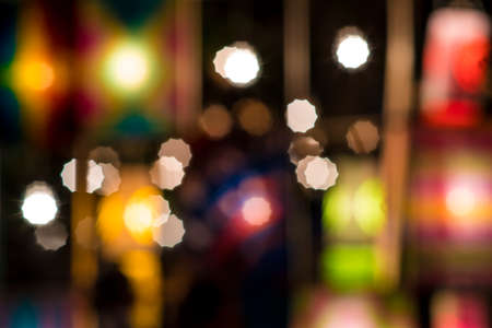 Abstract background with bokeh defocused lights.の写真素材