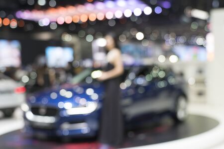 Blurred photo of motor show, background usesの写真素材