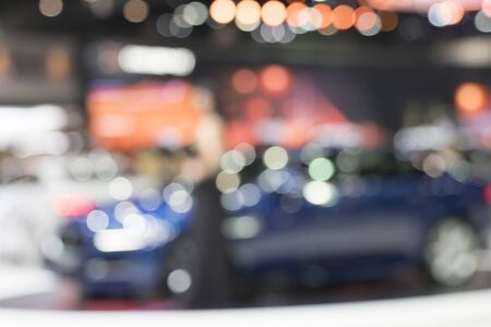 Blurred photo of motor show, background usesの写真素材