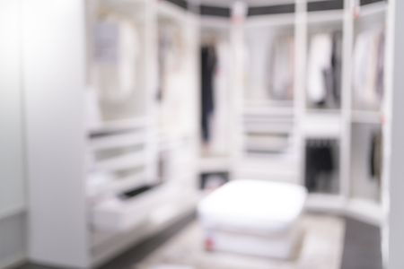 Blurred image of closet room for background uses.の写真素材