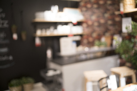 Blurred of coffee shop for backgrounds uses.の写真素材