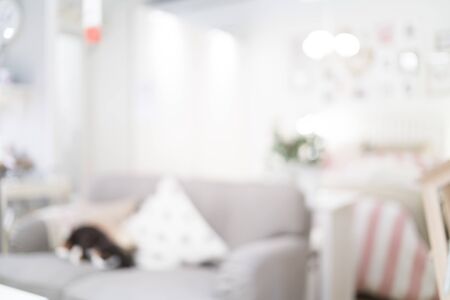 Blurred of bedroom for backgrounds uses.の写真素材