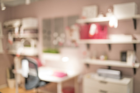 Blurred image of office at home for background usesの写真素材