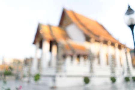 Blurred image of wat suthat in Bangkok, Thailand for background uses.の写真素材