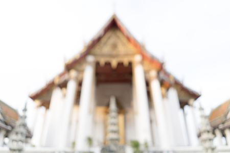 Blurred image of wat suthat in Bangkok, Thailand for background uses.の写真素材