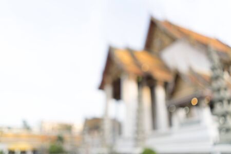 Blurred image of wat suthat in Bangkok, Thailand for background uses.の写真素材