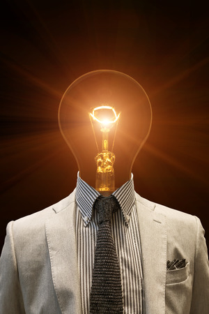Business man wearing suit without head, Isolated on white backgroundの写真素材