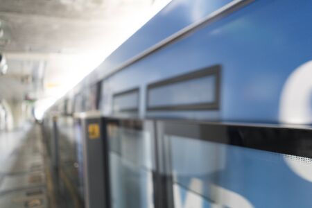 Blurred image of Sky Train for background use