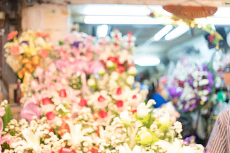 Blurred image of flowers for backgrounds usesの写真素材