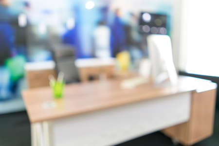 Blurred image of office - ideal for presentation background.の写真素材