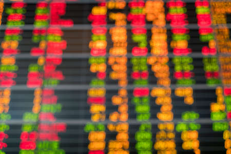 Blurred image of Stock market board for background use.の写真素材