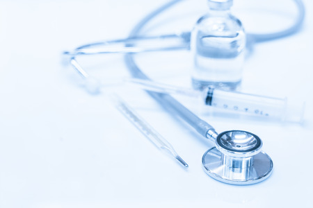 Equipments for doctor or nurse, cool tone imageの写真素材