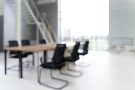 Blurred image of meeting room in the modern office - ideal for presentation background.の写真素材