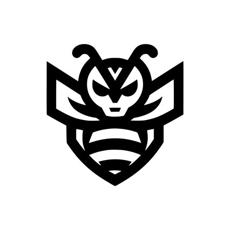 Bee logo icon vector. Bee vector logo. Bee logo. Bee logo.のイラスト素材