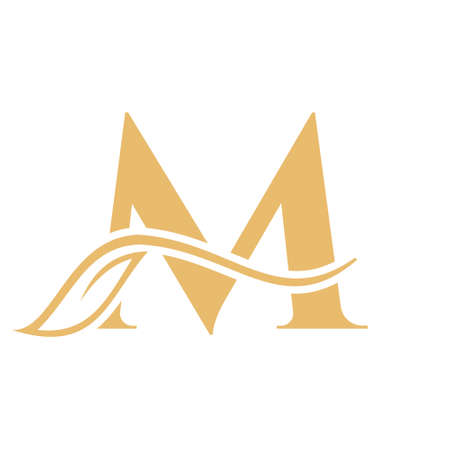 Letter M Beauty Flower Logo with Creative Concept Beauty, salon, Spa, Fashion and Yoga Signのイラスト素材