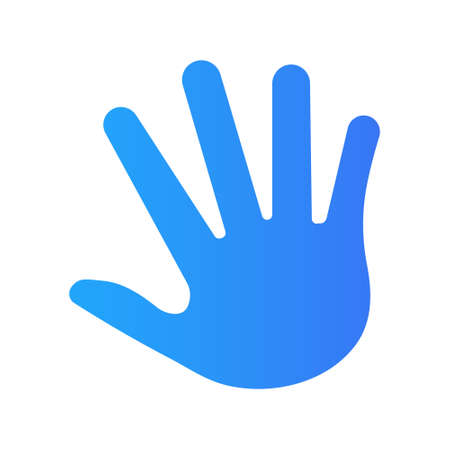 Hand icon vector flat style. Hand sign templateのイラスト素材