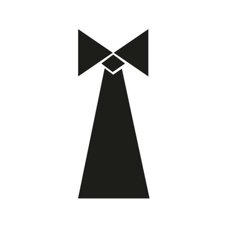 Tie Icon. Necktie and Neckcloth Symbol Flat Templateのイラスト素材