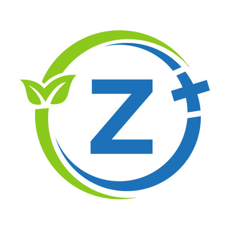 Letter Z Healthcare Logo. Doctor Logo on Alphabet Z Sign. Medical Pharmacy Plus Symbol Designのイラスト素材